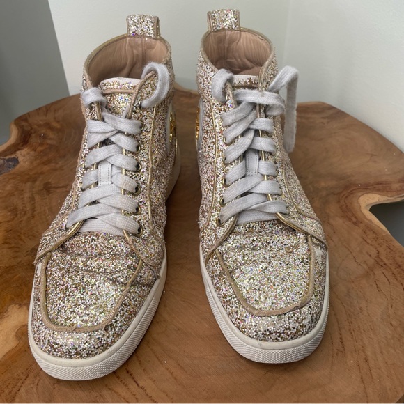 Christian louboutin Bip Bip glitter high top sneakers 38 - Picture 11 of 12